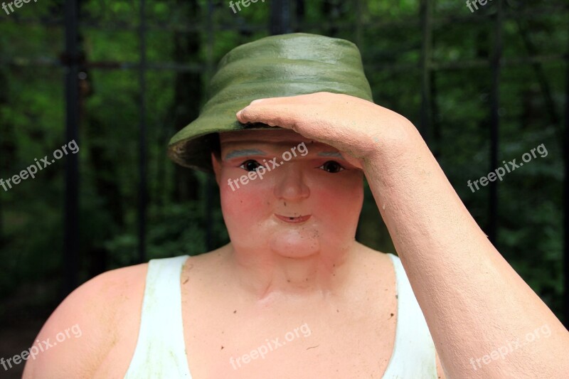 Woman Farmer's Wife Face Hat Person