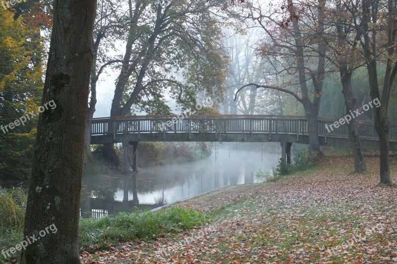 Bridge November Fog Morgenstimmung River