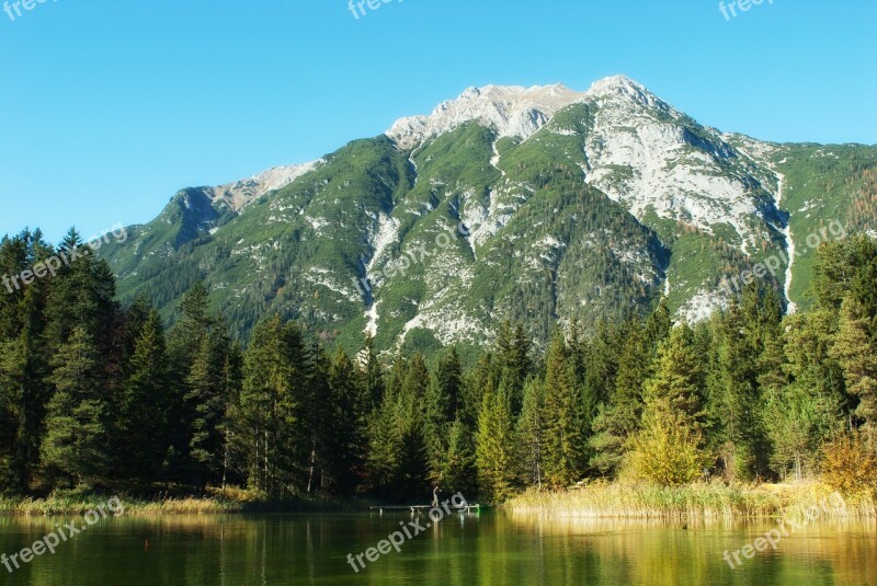 Austria Lake Water Mountains Sky