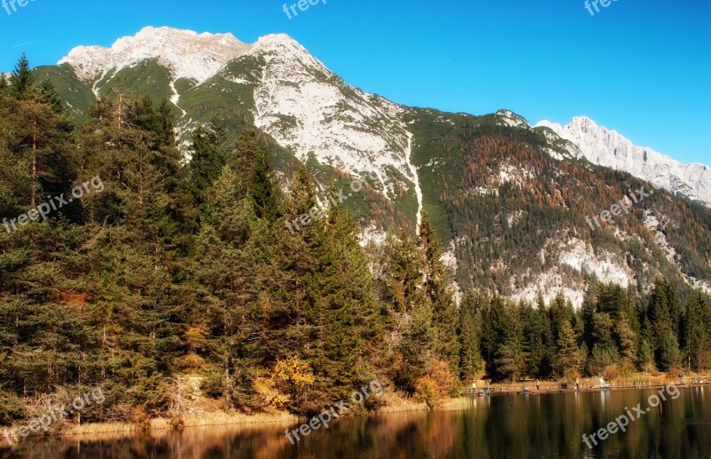 Austria Lake Water Mountains Sky