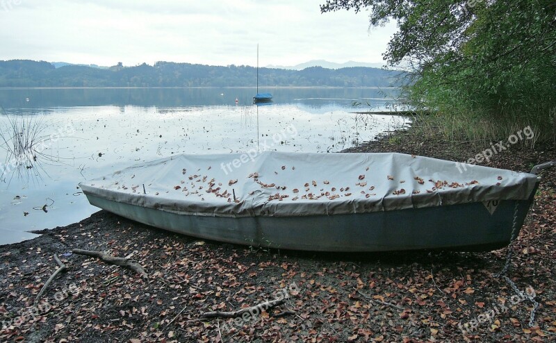 Lake Water Boat Rest Still