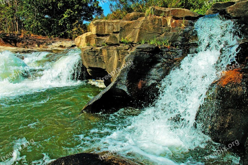 River Landscape Waterfall Doi Inthanon Thailand Free Photos