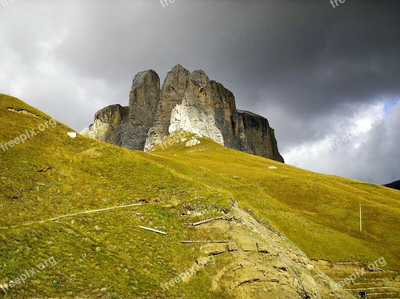 Mountains Alpine Giau Pass Free Photos