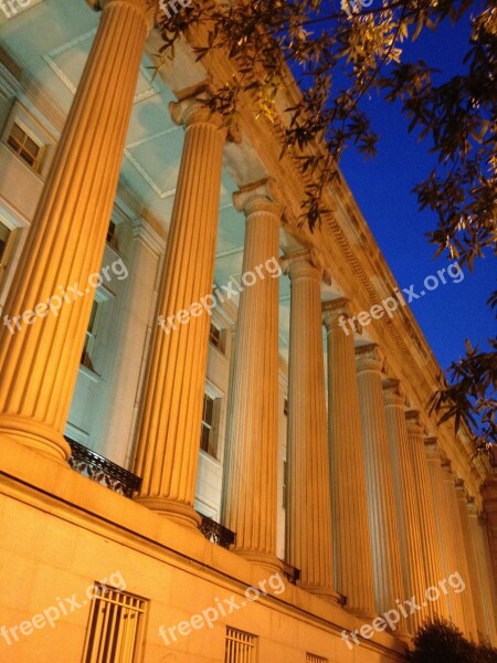 Washington Dc Water Night Evening