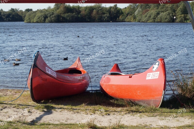 Canoeing Water Romance Rest Silent