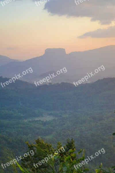 Bible Rock Landscape Bathalegala Sri Lanka Mawanella