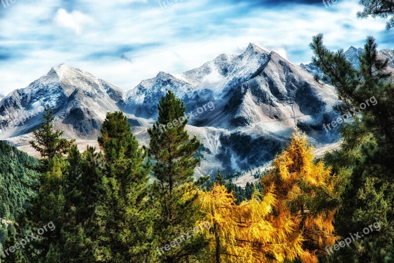 Germany Landscape Scenic Mountains Snow