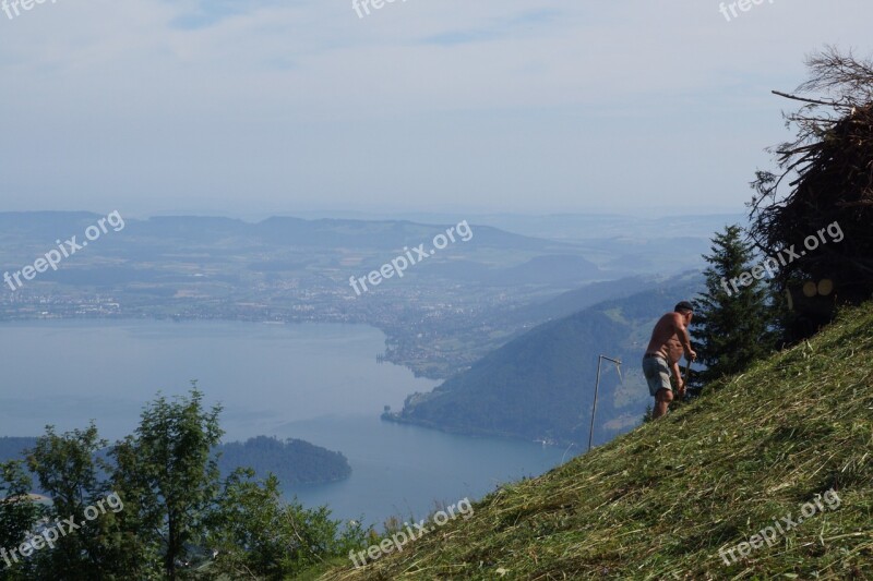 Mountains Lake Lucerne Region Inner Switzerland Switzerland Rigi