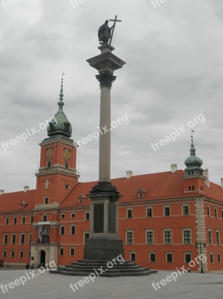 Warsaw Sigismund's Column Stare Miasto Old Town Free Photos