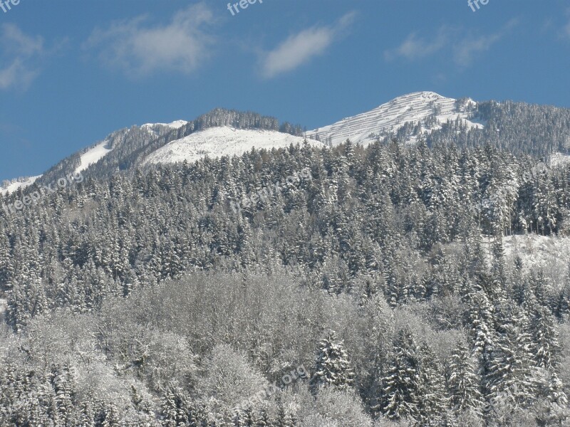 Mountains Winter Wintry Snow Alpine