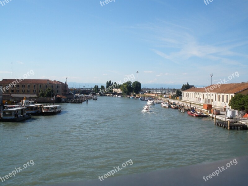 Venice Town On The River Small Venice Water Italy