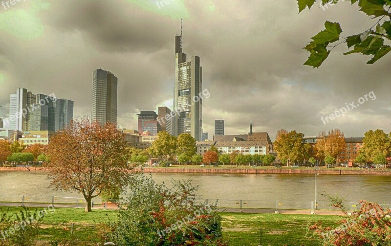 Frankfurt Germany River Water Fall