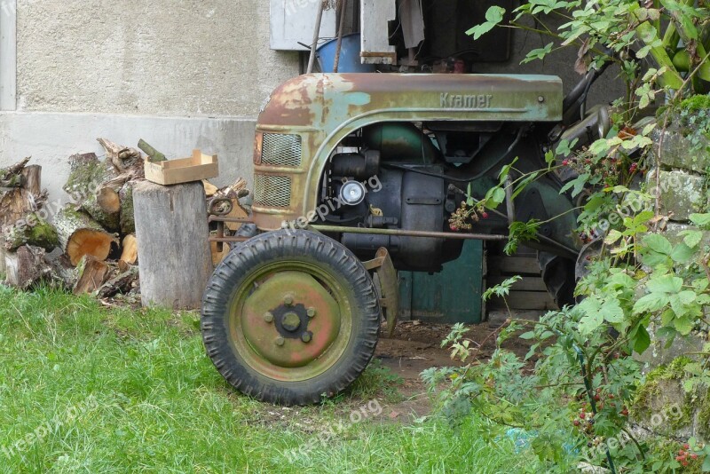 Tractors Retirement Oldie Rusted Museum Piece