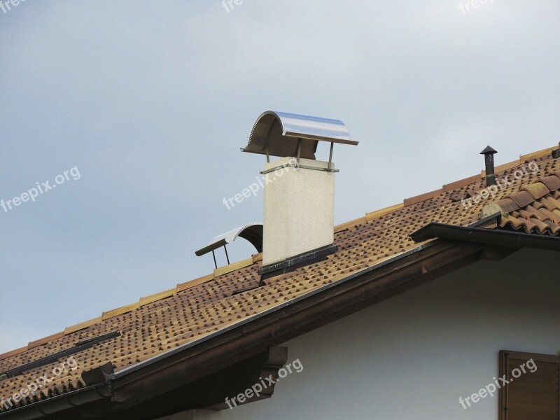 Fireplace Roof Roof Peaks Chimney Hut