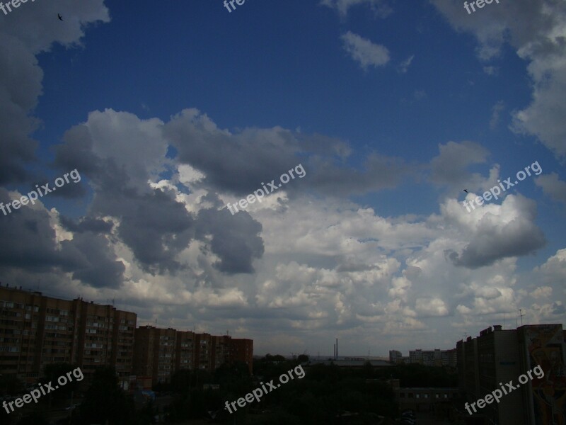 Sky Stormy Dull Clouds Blue