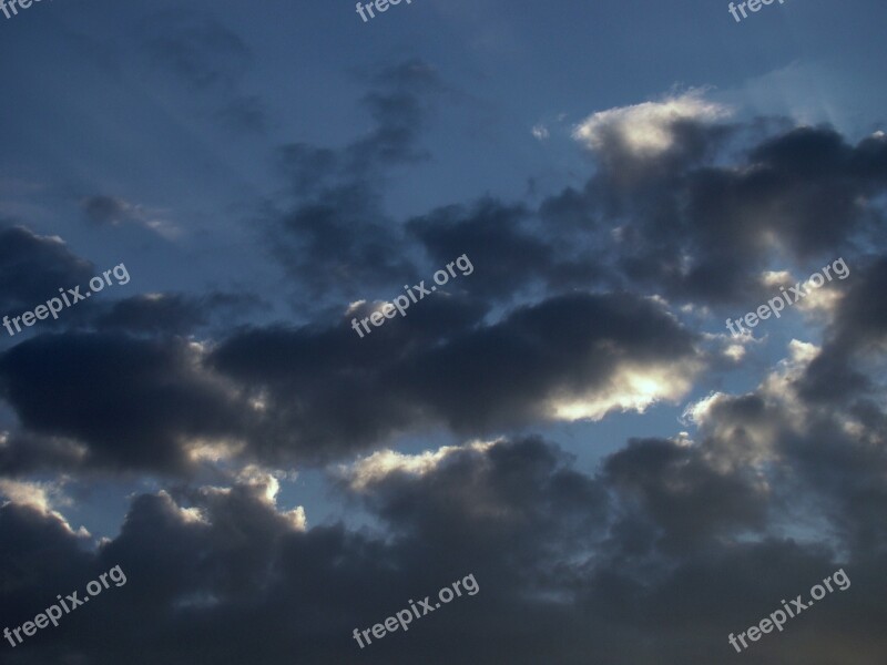 Clouds Rain Dark Sun Rays