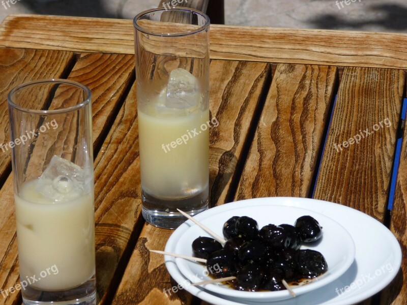 Olives Pastis Black Olives Aperitif Table