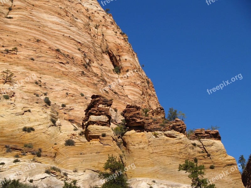 Zion National Park Utah Usa Rock Formation