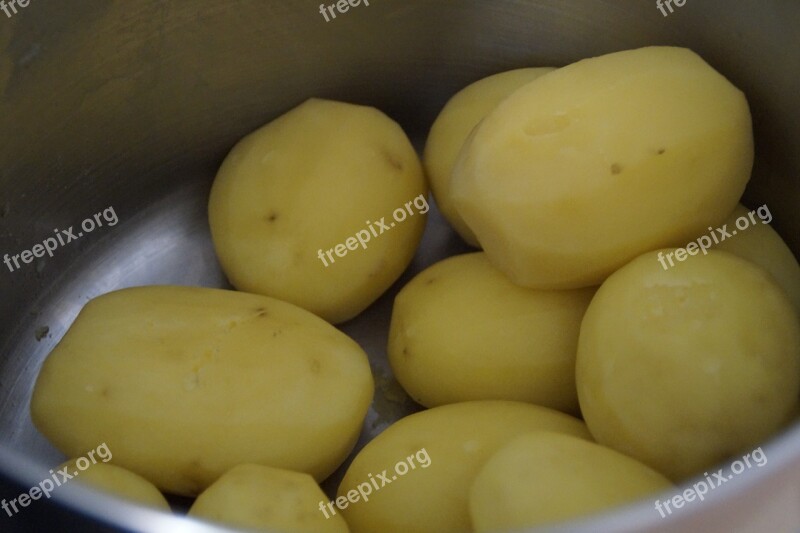 Potatoes Cooked Cooking Pot Food Free Photos