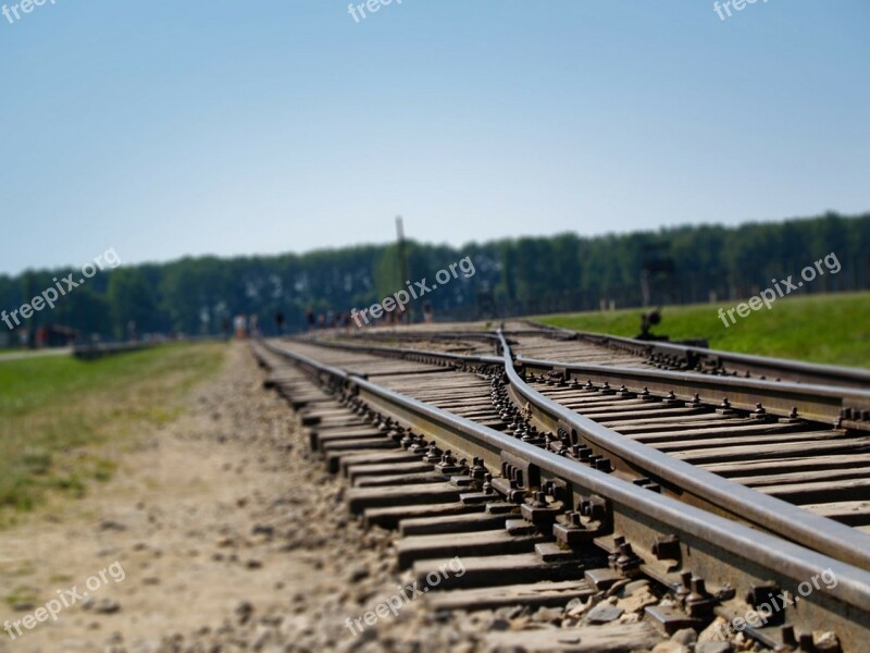 Auschvitz - Birkenau Train Concentration Camp Railroad Tracks Prison