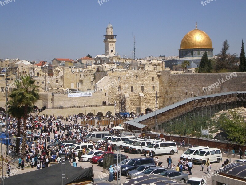 Israel Western Wall Jerusalem Historic Temple Mount