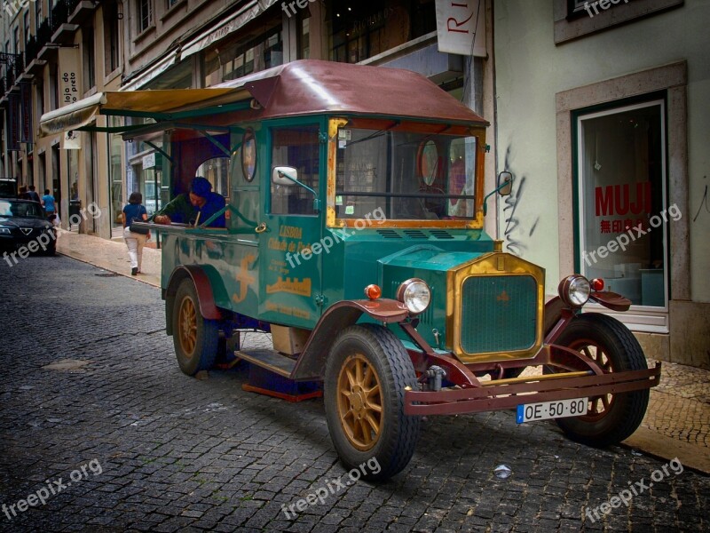 Portugal Truck Vehicle Transportation Street