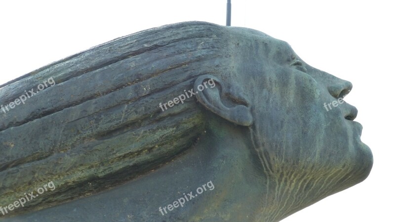 Italy Garda Desenzano Del Garda Sculpture Woman's Head