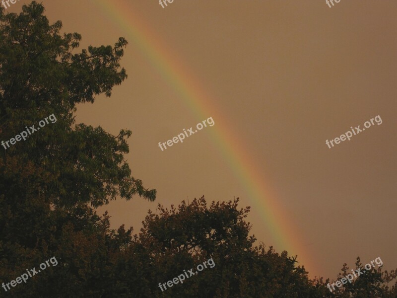 Rainbow Arc Colorful Multi-coloured Glowing