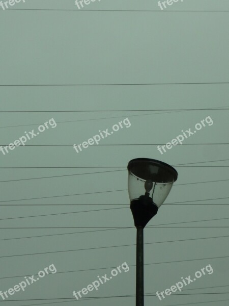 Street Lamp Twisted Light Electricity Cables