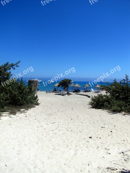 Beach Sand Crissi Island Island Of Crete Mediterranean