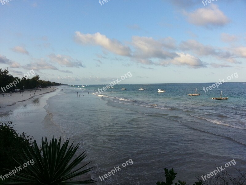 Diani Beach Kenia Africa Sand Ocean