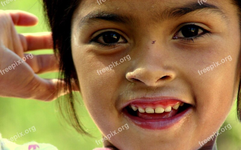 Girl Smiling Girl Joy Portrait Poverty