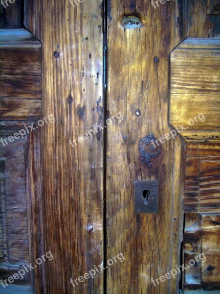 Old Door Elder Wood Time Lock