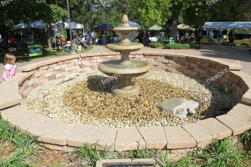 Water Fountain Brick Water Feature Architecture Outdoors