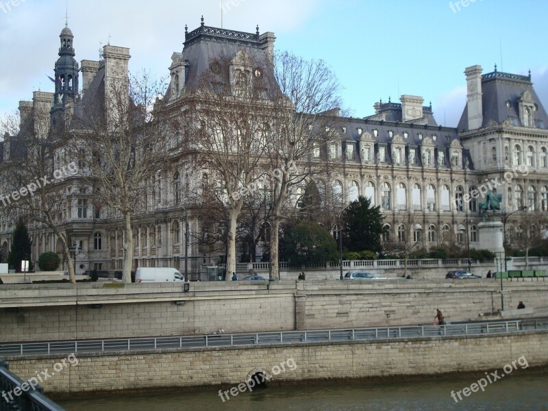 Paris Old Architecture Autumn River Siena