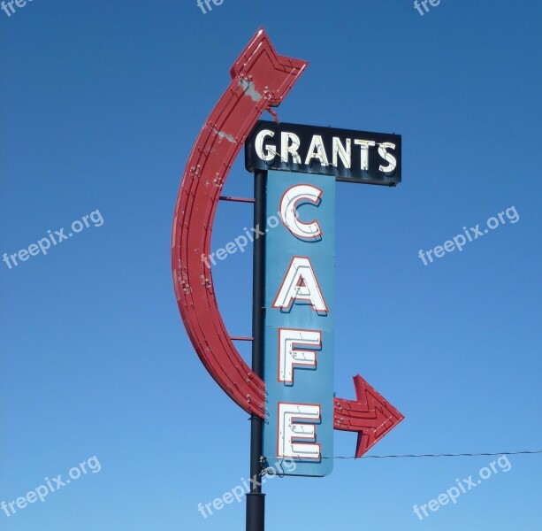 Route 66 Vintage New Mexico Grants Nm Sign