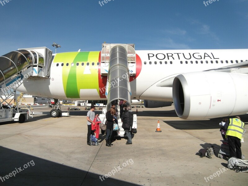 Aircraft Flying Travel Portugal Holidays