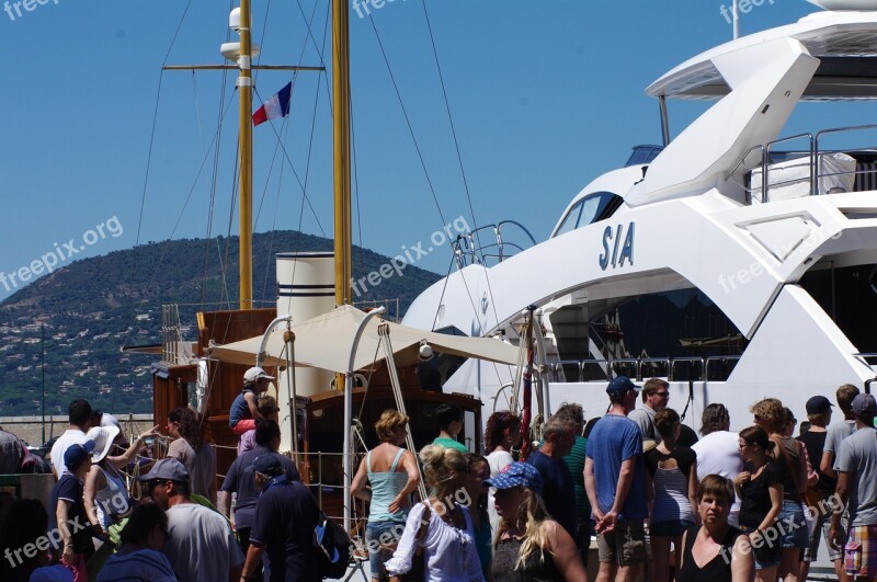 St Tropez Port Summer Boats Free Photos