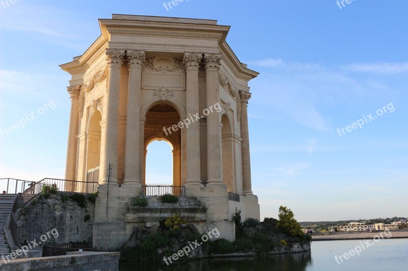 Montpellier Water Tower Romans Evening Monuments