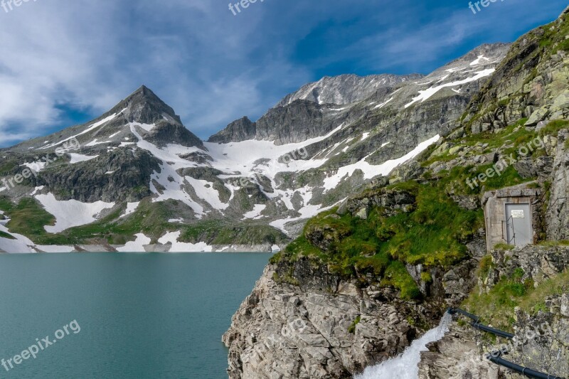 Alpine Sky Mountains Snow Summit