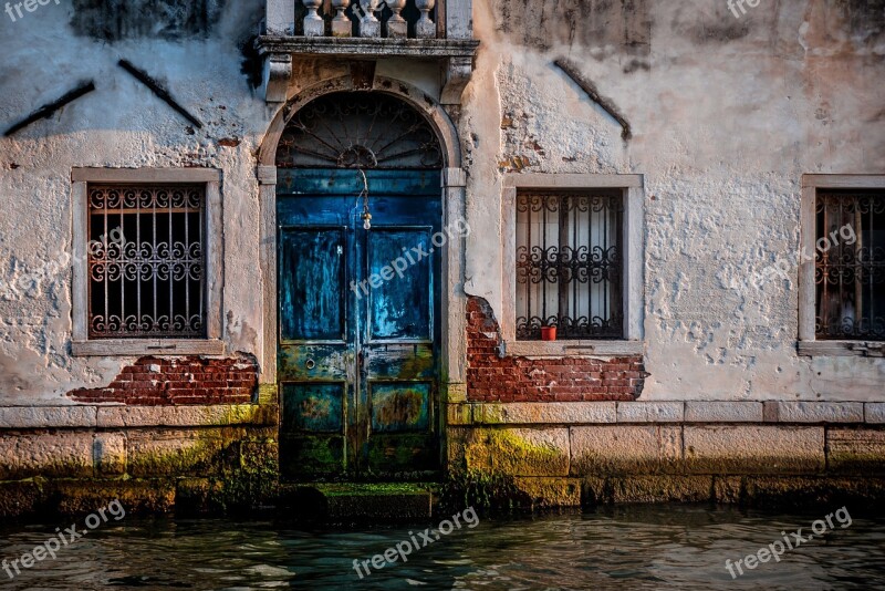 Building Door House Old Weathered