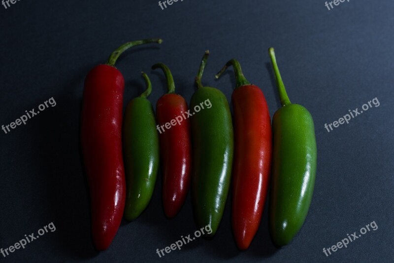 Pepper Green Red Fresh Healthy