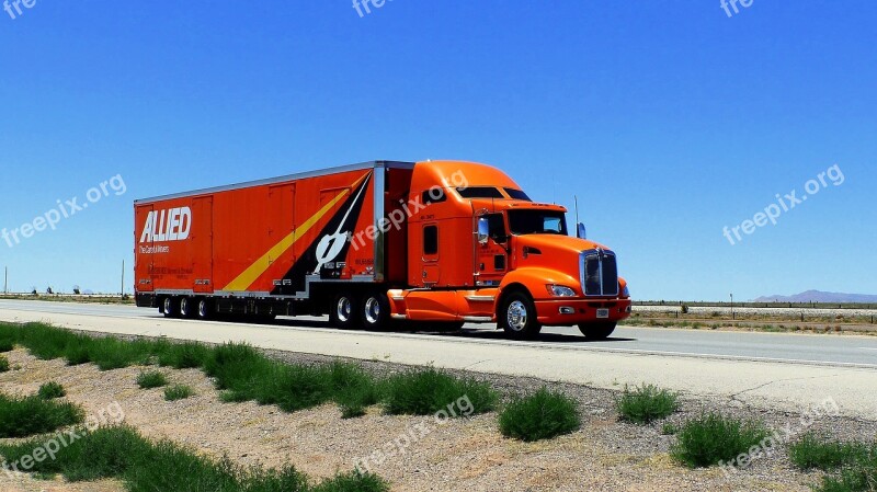 Truck American Vehicle Transport Traffic