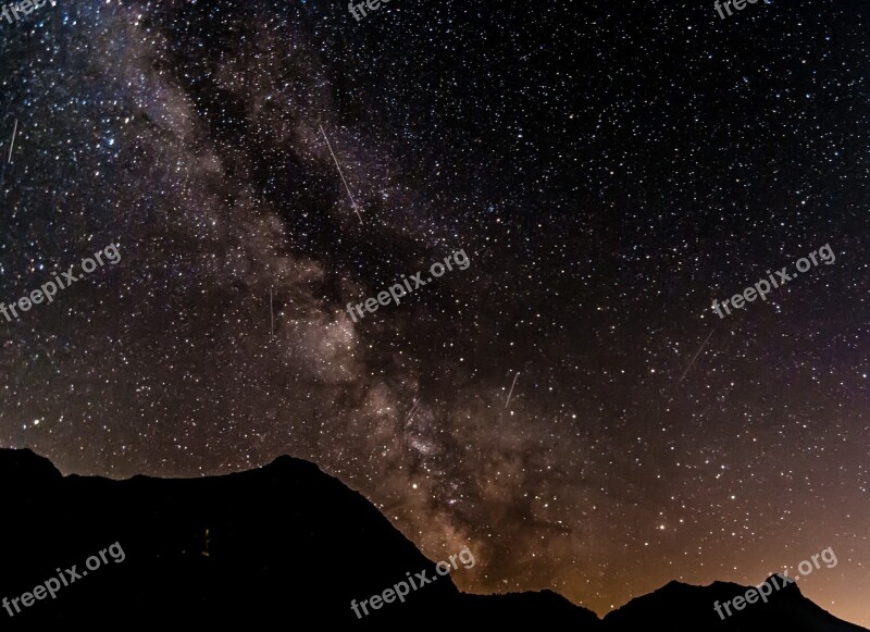 Milky Way Astro Starry Sky Long Exposure Astronomy