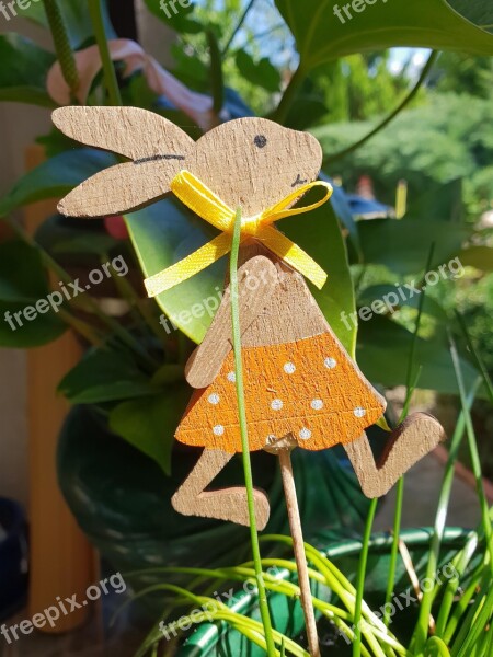 Bunny Wooden Decoration Free Photos