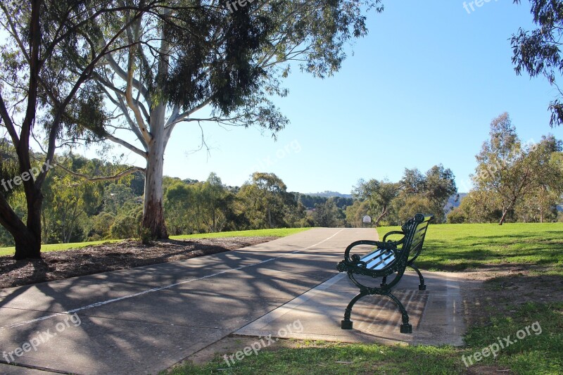 Scenic Recreation Park Park Bench Ornate Shady Place