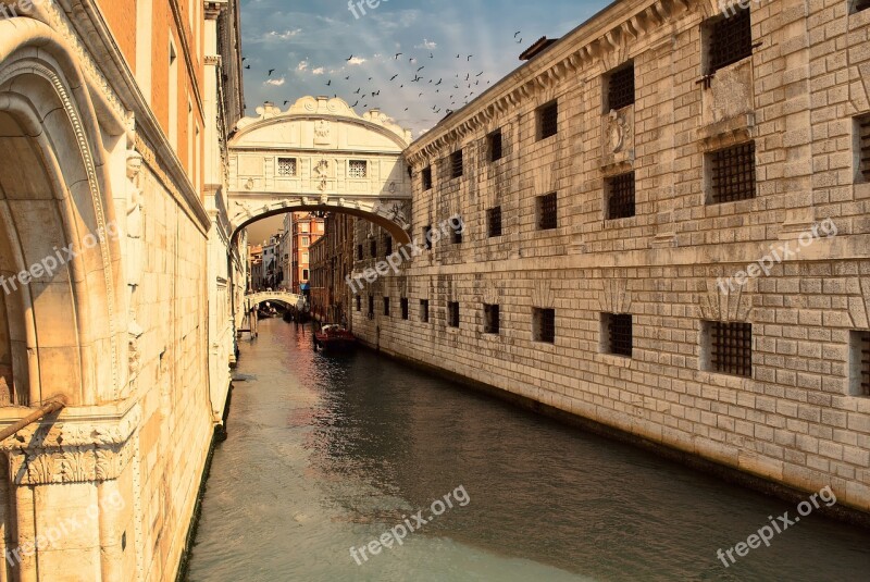 Bridge Sighs Venice Architecture Channel