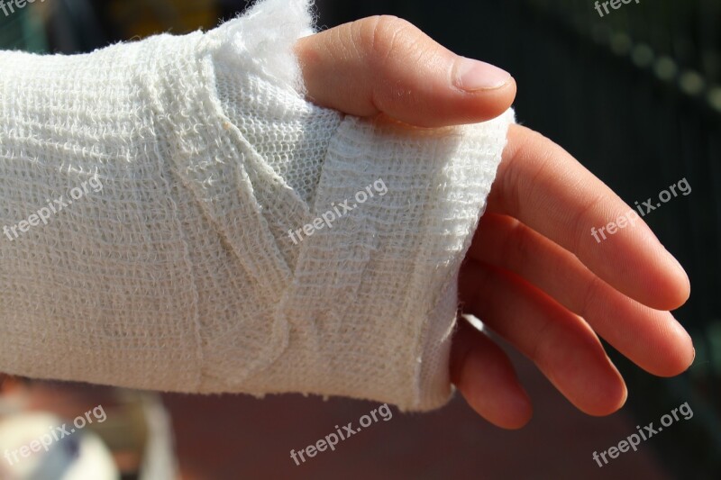 Orthopedics Bandage Hand Chalk Hospital