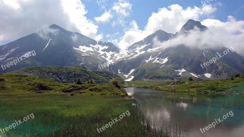 Mountain Lake Bivouac Mountains Nature