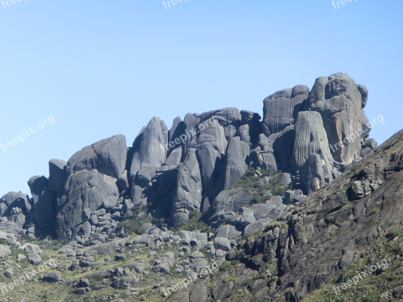 Brazil National Park Itatiaia Rocky Mountains Blue Sky